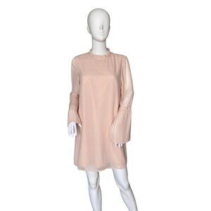 Cupcakes & Cashmere Women's Malina Pleated Sleeve Blush Pink Dress Size S NWT